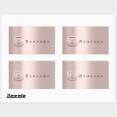 メイクミニマルバライベントInstagraロゴソーシャル 長方形シール (シート)