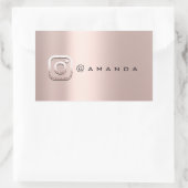 メイクミニマルバライベントInstagraロゴソーシャル 長方形シール (バッグ)