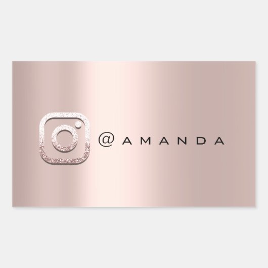 メイクミニマルバライベントInstagraロゴソーシャル 長方形シール (正面)