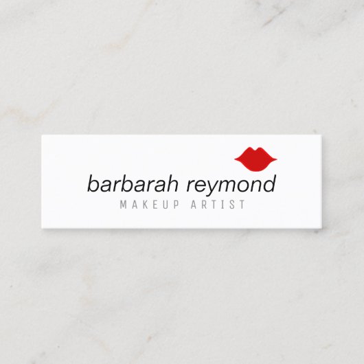 メイクミニマル美しいプロフェッショナル白 スキニー名刺 (正面)