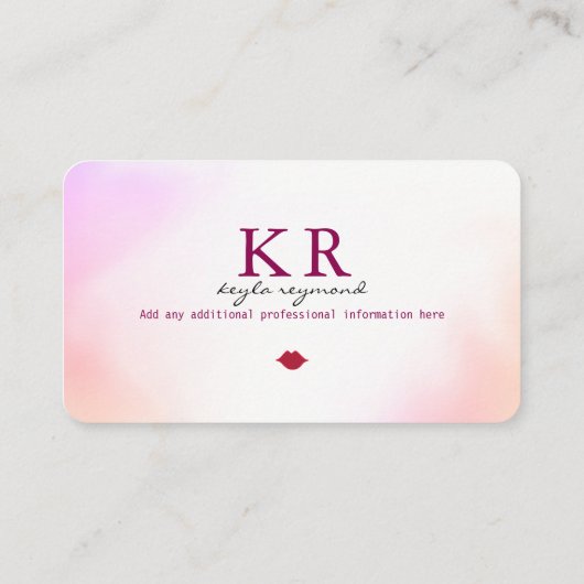 メイクメイクソフト水彩+赤くくちびる 名刺 (裏面)