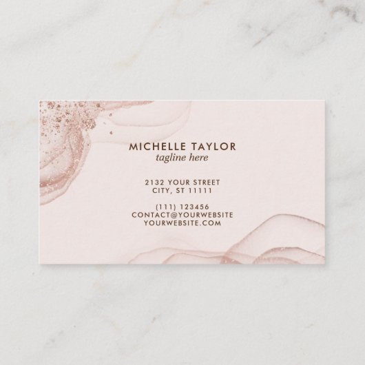 メイクモダンアエレガントアーティスト美しいサロン事業 名刺 (裏面)