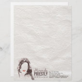 メイクモダンアップアーティストと美容師美しいサロン レターヘッド (正面/裏面)