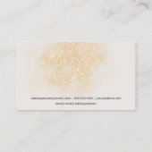 メイクモダンアップアーティストのブラシ写真グリッターの塵 名刺 (裏面)