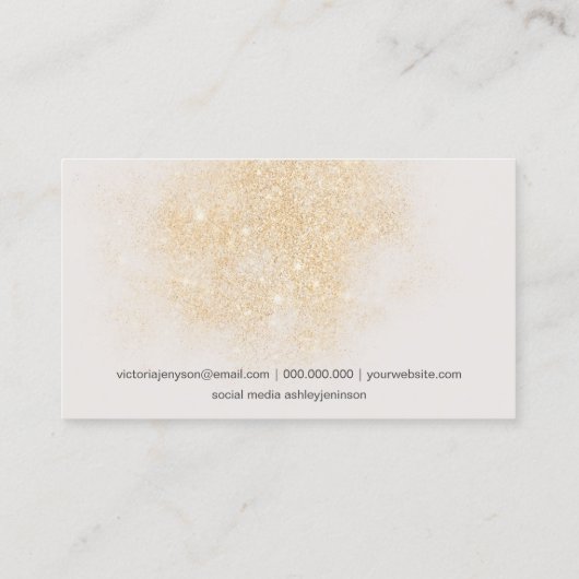 メイクモダンアップアーティストのブラシ写真グリッターの塵 名刺 (裏面)