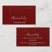 メイクモダンアップアーティストのブルゴーニュ金ゴールド 名刺 (正面/裏面)