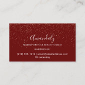 メイクモダンアップアーティストのブルゴーニュ金ゴールド 名刺 (裏面)