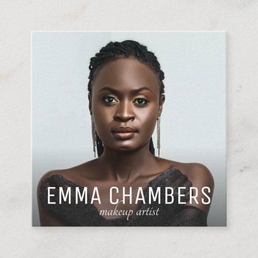 メイクモダンアップアーティストの写真 スクエア名刺 (正面)