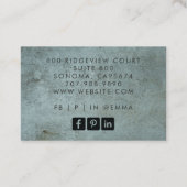 メイクモダンアップアーティストグランジブルーグレー 名刺 (裏面)