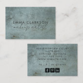 メイクモダンアップアーティストグランジブルーグレー 名刺 (正面/裏面)