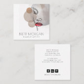 メイクモダンアップアーティストスクエアビジネスカード スクエア名刺 (正面/裏面)