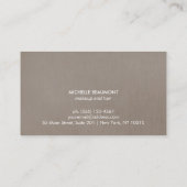 メイクモダンアップアーティストフェイクバラ金ゴールドシーケンス 名刺 (裏面)