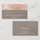 メイクモダンアップアーティストフェイクバラ金ゴールドシーケンス 名刺 (正面/裏面)