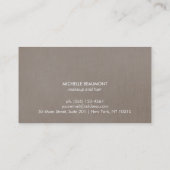 メイクモダンアップアーティストフェイクバラ金ゴールドシーケンス 名刺 (裏面)