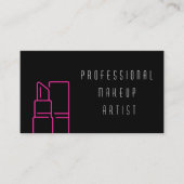 メイクモダンアップアーティストブラックとピンク 名刺 (正面)