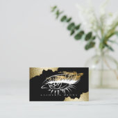 メイクモダンアップアーティストブラックと金ゴールド 名刺 (スタンド正面)