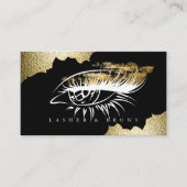 メイクモダンアップアーティストブラックと金ゴールド 名刺 (正面)