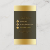 メイクモダンアップアーティストブラック金ゴールドカスタム写真武西 名刺 (裏面)