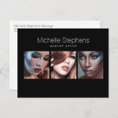 メイクモダンアップアーティスト向けフォトトリオ黒 ポストカード (正面/裏面)