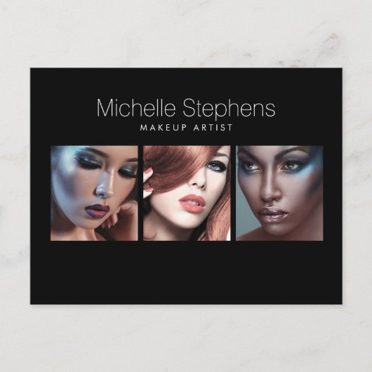 メイクモダンアップアーティスト向けフォトトリオ黒 ポストカード (正面)