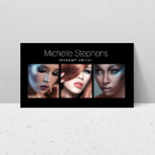 メイクモダンアップアーティスト向けフォトトリオ黒 名刺