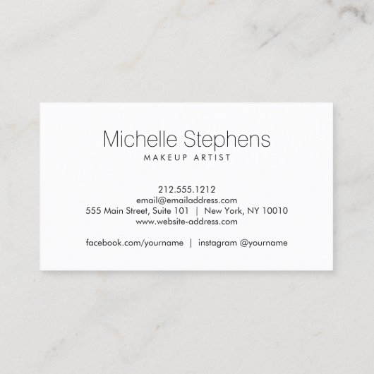 メイクモダンアップアーティスト向けフォトトリオ黒 名刺 (裏面)