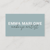 メイクモダンアップアーティスト埃っぽいブルーグリーン 名刺 (正面)