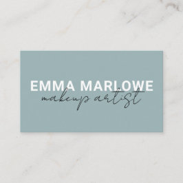 メイクモダンアップアーティスト埃っぽいブルーグリーン 名刺