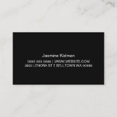 メイクモダンアップアーティスト白黒ビジネスカード 名刺 (裏面)