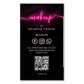 メイクモダンアップアーティスト美しいサロンアポイントメント マグネット名刺 (正面縦)