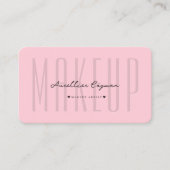 メイクモダンアップアーティスト美しいサロンピンクモノグラム 名刺 (正面)