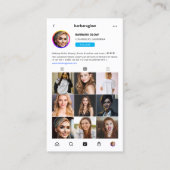 メイクモダンアップアーティスト美しいInstagramグリッド写真 名刺 (正面)