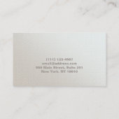 メイクモダンアップアーティスト蓄光シルバービジネスカード 名刺 (裏面)