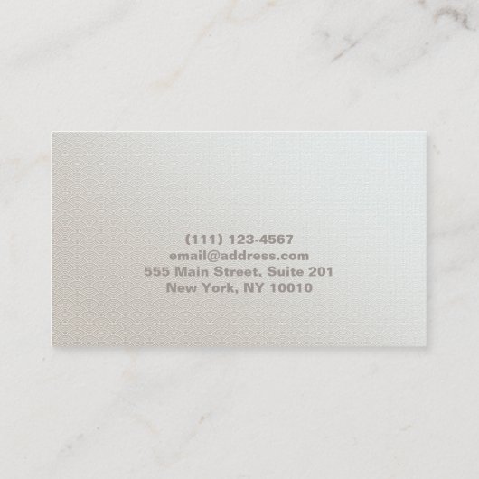 メイクモダンアップアーティスト蓄光シルバービジネスカード 名刺 (裏面)