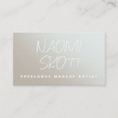 メイクモダンアップアーティスト蓄光シルバービジネスカード 名刺 (正面)