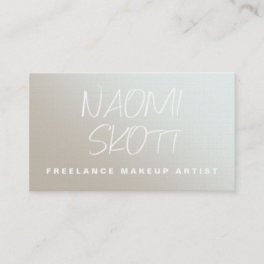 メイクモダンアップアーティスト蓄光シルバービジネスカード 名刺 (正面)