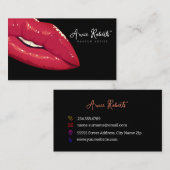 メイクモダンアップアーティスト赤い唇 名刺 (正面/裏面)