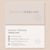 メイクモダンアップアーティスト赤面ピンクミニマリストラグジュアリー 名刺