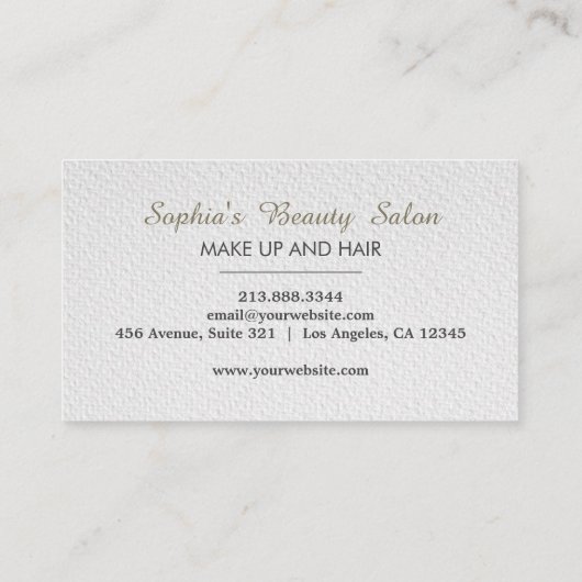 メイクモダンアップアーティスト&アーティスト美容師サロン 名刺 (裏面)