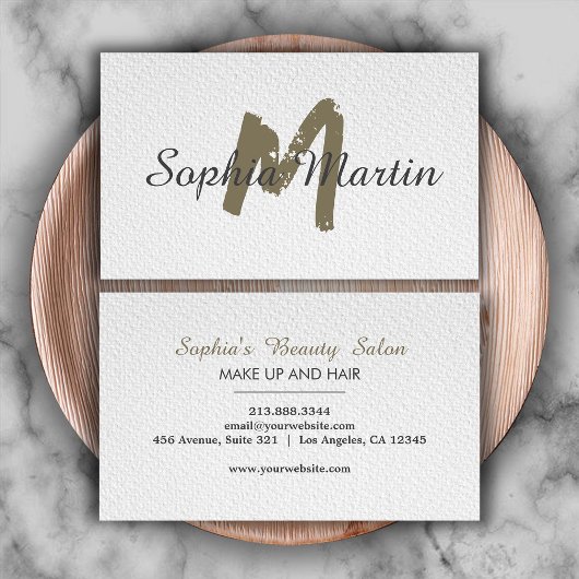 メイクモダンアップアーティスト&アーティスト美容師サロン 名刺