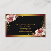 メイクモダンアップアーティスト&ヘアスタイリッシュ 名刺 (裏面)