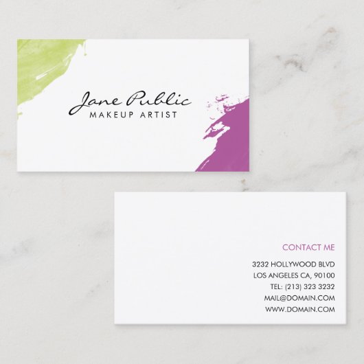 メイクモダンアップアーティスト 名刺 (正面/裏面)