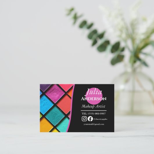 メイクモダンアップアーティストMUA写真小規模企業 名刺 (スタンド正面)