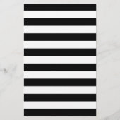 メイクモダンアップレッドリップ – シック白黒ストライプズ チラシ (裏面)