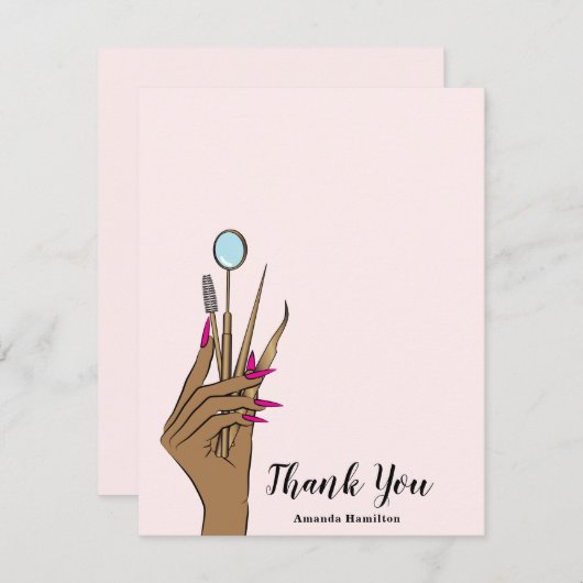 メイクモダンアップ目まぶしガーリー ノートカード (正面/裏面)