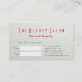 メイクモダンアフェイクアーティストエレガントゴールドフォイルフローラ 予約カード (裏面)