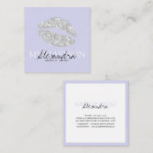 メイクモダンアーティストのシグネチャーラベンダー スクエア名刺 (正面/裏面)