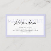 メイクモダンアーティストのシグネチャーラベンダー 名刺 (裏面)