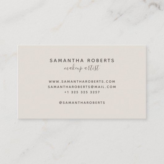 メイクモダンアーティストのライトタン 名刺 (裏面)