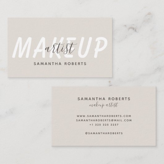 メイクモダンアーティストのライトタン 名刺 (正面/裏面)